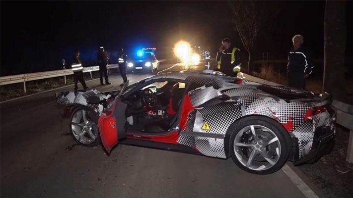 Ferrari SF90 Stradale bị tai nạn