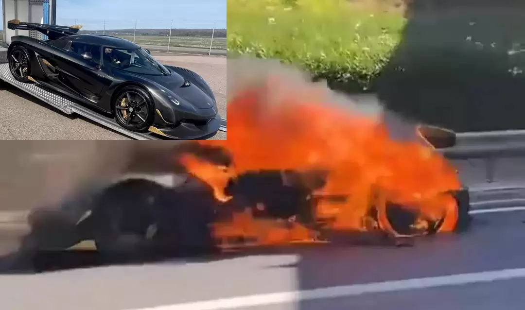  Koenigsegg Jesko full Carbon bị cháy rụi trên đường