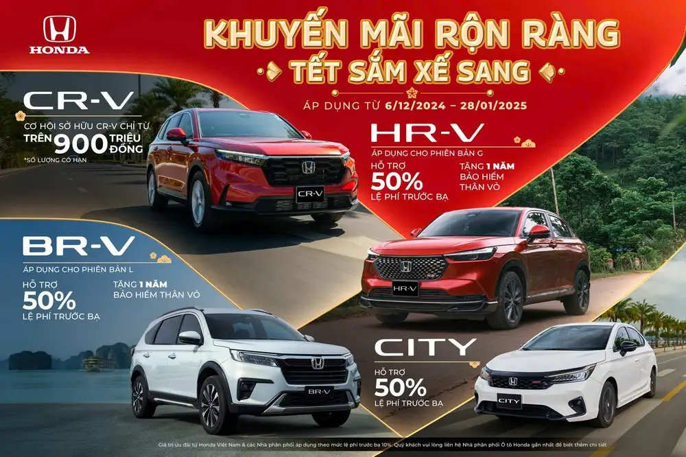 Honda Việt Nam “Khuyến mãi rộn ràng – Tết sắm xế sang”