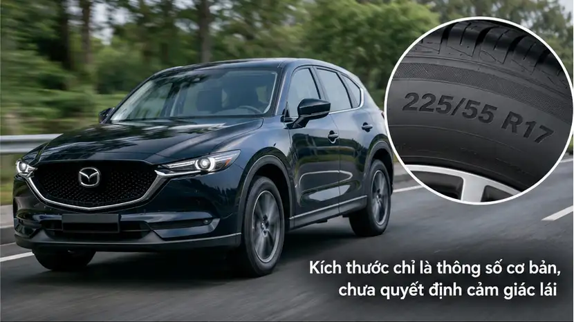 Cùng một kích thước, vì sao hai loại lốp lại cho cảm giác lái khác nhau?