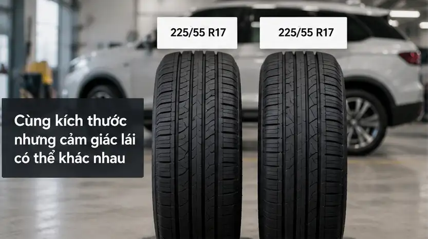 Cùng một kích thước, vì sao hai loại lốp lại cho cảm giác lái khác nhau?